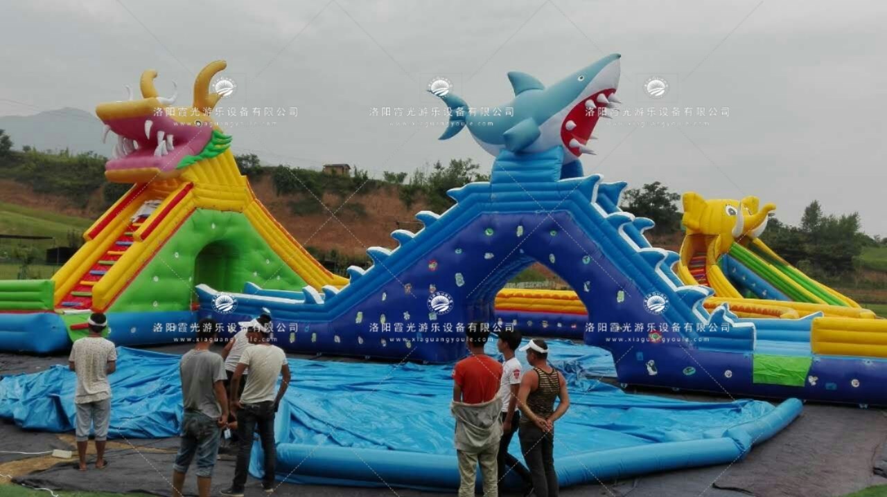 湄潭龙鲨嬉水儿童乐园充气游泳池